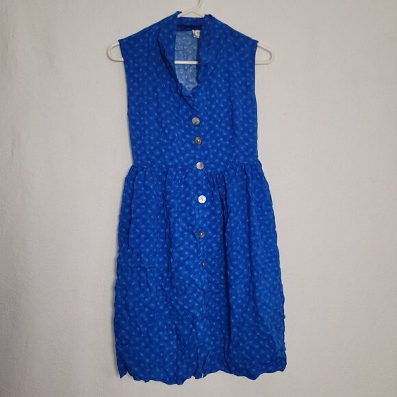329. Jacqueline Studio Sleeveless Dress Blue Sz S - Picture 1 of 6